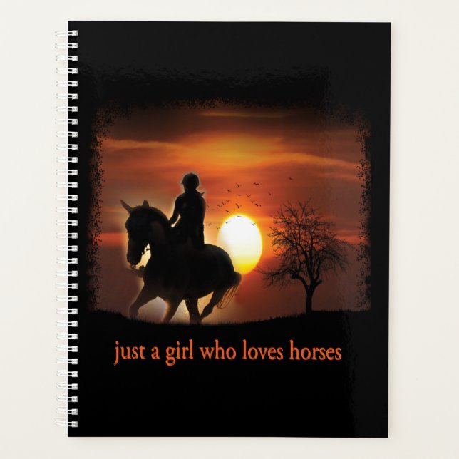 just a girl who loves horses planner (Front)