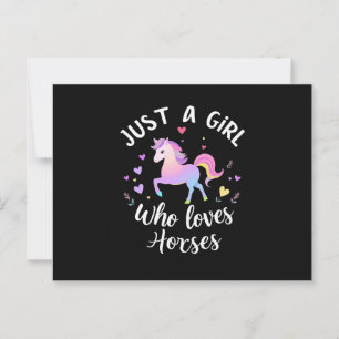 Just A Girl Who Loves Horses Postcard