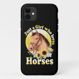 Just A Girl Who Loves Horses Riding Girls iPhone 11 Case