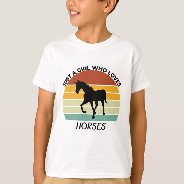 Just a girl who loves horses T-Shirt (Front)