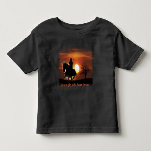 just a girl who loves horses toddler t-shirt
