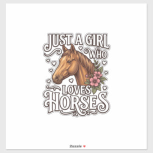 Just A Girl Who Loves Horses Vintage Horse Design