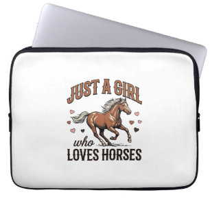 Just A Girl Who Loves Horses Vintage Horse Shirt_1 Laptop Sleeve