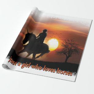 just a girl who loves horses wrapping paper