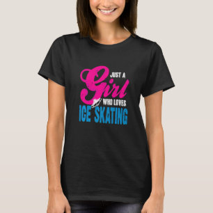 Just A Girl Who Loves Ice Skating Vintage Present T-Shirt
