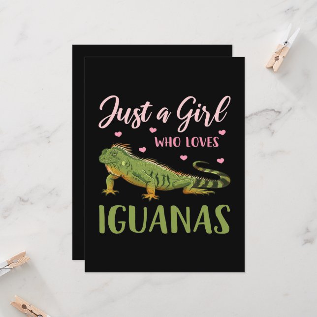 Just A Girl Who Loves Iguanas (Front/Back In Situ)