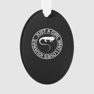 Just A Girl Who Loves Iguanas Gift For Women Lizar Ornament