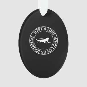 Just A Girl Who Loves Iguanas Gift For Women Lizar Ornament