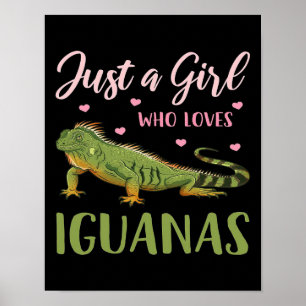 Just A Girl Who Loves Iguanas Poster