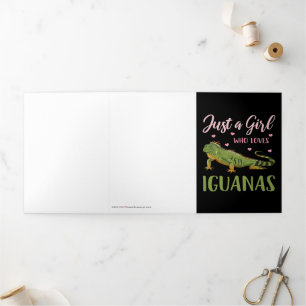 Just A Girl Who Loves Iguanas Tri-Fold Announcement