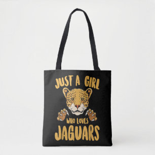 Just a Girl Who Loves Jaguars Funny Jaguar Women G Tote Bag