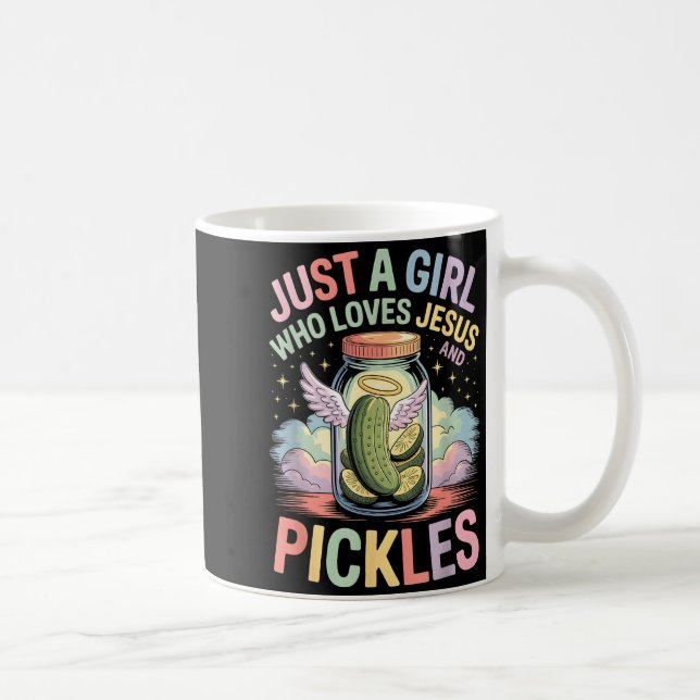 Just A Girl Who Loves Jesus And Ckles Funny Design Coffee Mug (Right)
