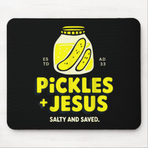 Just A Girl Who Loves Jesus And Pickles Christian Mouse Pad