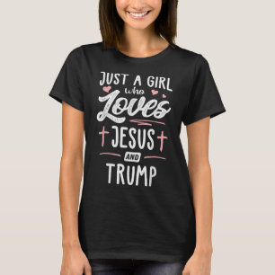 Just A Girl Who Loves Jesus And Trump Christmas 20 T-Shirt