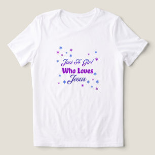 Just a Girl Who Loves Jesus – Minimal Christian Tri-Blend Shirt