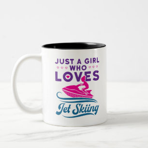 Just a Girl Who Loves Jet Skiing PWC Two-Tone Coffee Mug