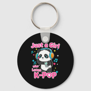 Just A Girl Who Loves K-p Cute Panda Keychain