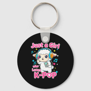 Just A Girl Who Loves K-p Cute Sheep  Keychain
