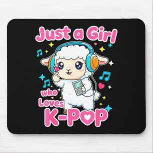 Just A Girl Who Loves K-p Cute Sheep Mouse Pad