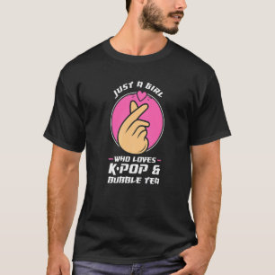 just a girl who loves k pop & buble tea K pop merc T-Shirt