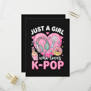 Just A Girl Who Loves K-Pop Invitation Postcard