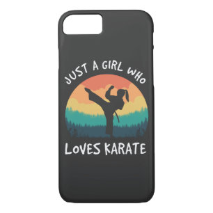 Just a Girl Who Loves Karate - Retro Karate Girl Case-Mate iPhone Case