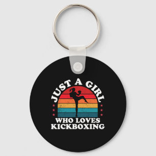 Just A Girl Who Loves Kickboxing Kickboxer Girls W Keychain