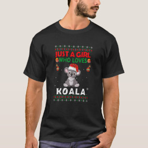 Just A Girl Who Loves Koala Matching Christmas Paj T-Shirt