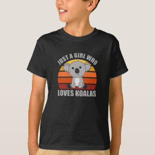 Just A Girl Who Loves Koalas Cute Animal Girls T-Shirt