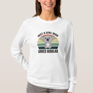 Just A Girl Who Loves Koalas Cute Animals Vintage T-Shirt
