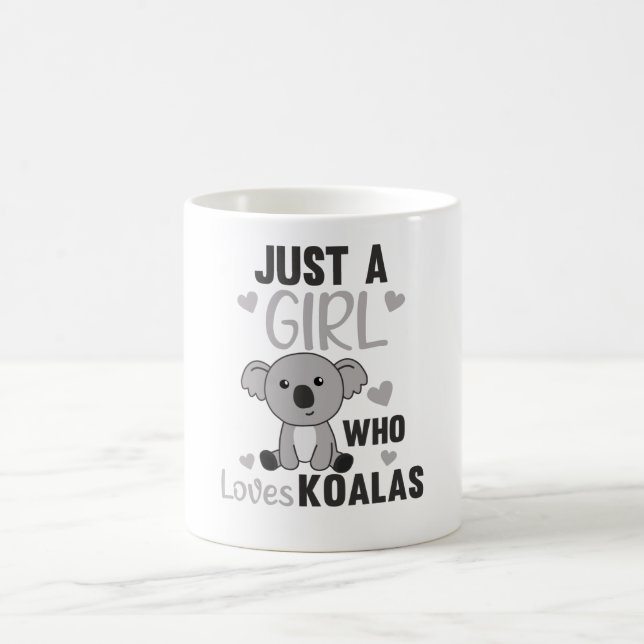 Just A Girl Who Loves Koalas Cute Koala Bear Coffee Mug (Center)