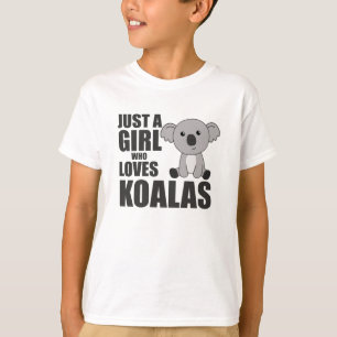 Just A Girl Who Loves Koalas Cute Koala Bear T-Shirt