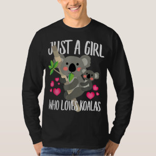 Just A Girl Who Loves Koalas, Dad Mom Boy Birth - T-Shirt