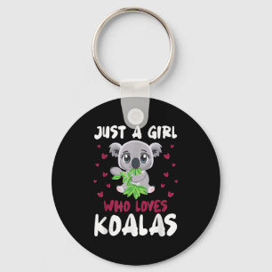Just A Girl Who Loves Koalas Funny Koala Lover Quo Keychain