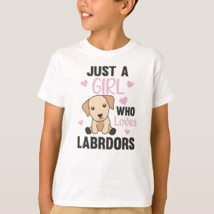 Just A Girl Who Loves Labrador Dogs Cute Animals T-Shirt