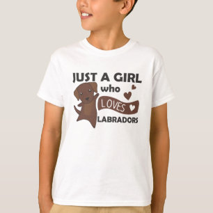 Just A Girl Who Loves Labrador Dogs Cute Animals T-Shirt