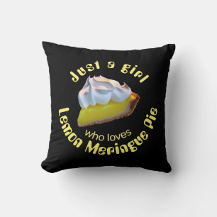 Just a girl who loves lemon meringue pie throw pillow