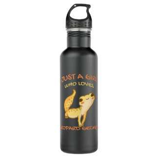 Just A Girl Who Loves Leopard Gecko Gekko Lizard 710 Ml Water Bottle