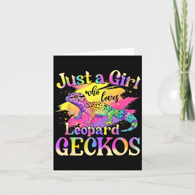 Just A Girl Who Loves Leopard Geckos  Card (Front)
