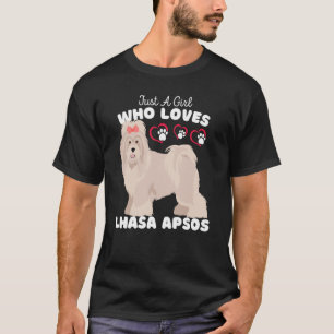 Just A Girl Who Loves Lhasa Apsos Cute Lhasa Apsos T-Shirt