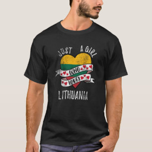 Just A Girl Who Loves Lithuania Vintage T-Shirt