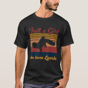 Just A Girl Who Loves Lizards Cute Lizard  Pet Des T-Shirt
