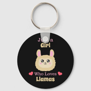 Just A Girl Who Loves Llamas Keychain