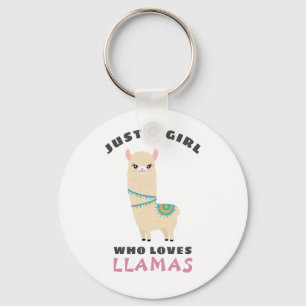 Just a Girl who loves Llamas Keychain