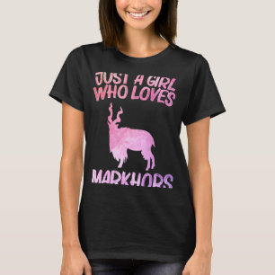 Just A Girl Who Loves Markhors For Women Goat Kid T-Shirt