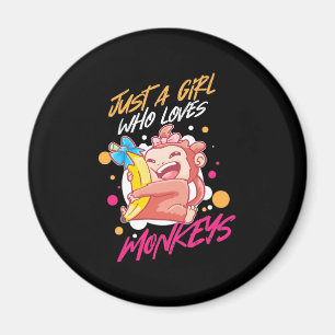 Just A Girl Who Loves Monkeys Magnet