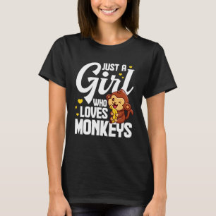 Just A Girl Who Loves Monkeys Monkey Banana T-Shirt