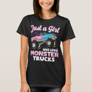 Just a Girl Who Loves Monster Trucks Cute Girls T-Shirt