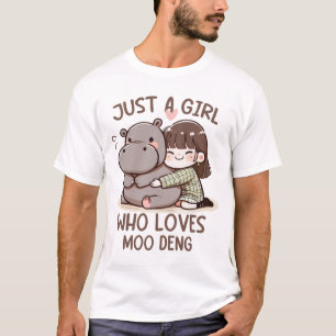 Just a Girl Who Loves Moo Deng Cute Baby T-Shirt