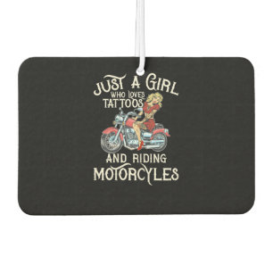Just A Girl Who Loves Motorcycles Funny Art Gift.p Air Freshener